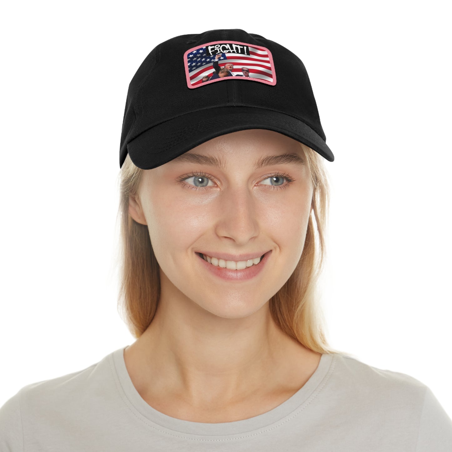 TRUMP FIGHT GEAR Dad Hat w/ Leather Patch #1