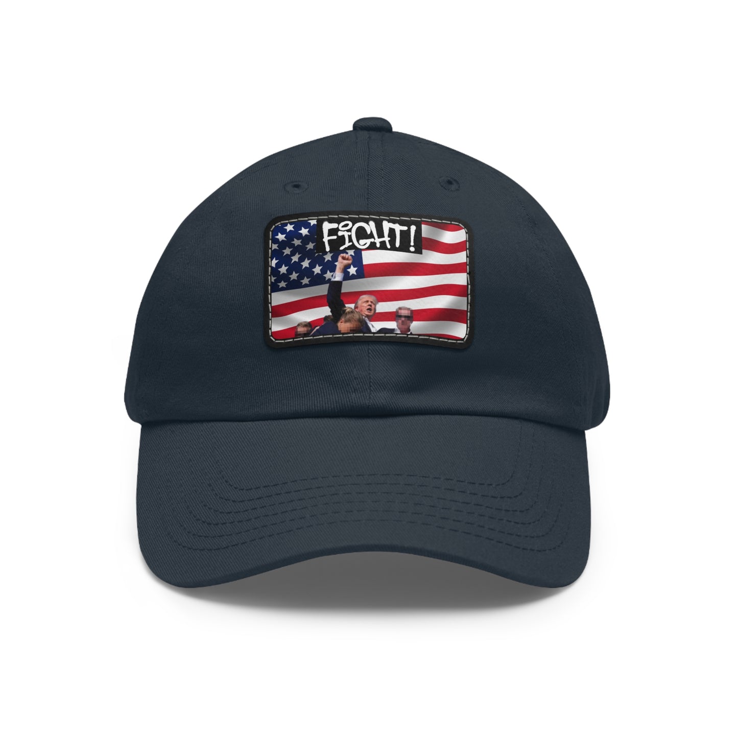 TRUMP FIGHT GEAR Dad Hat w/ Leather Patch #1