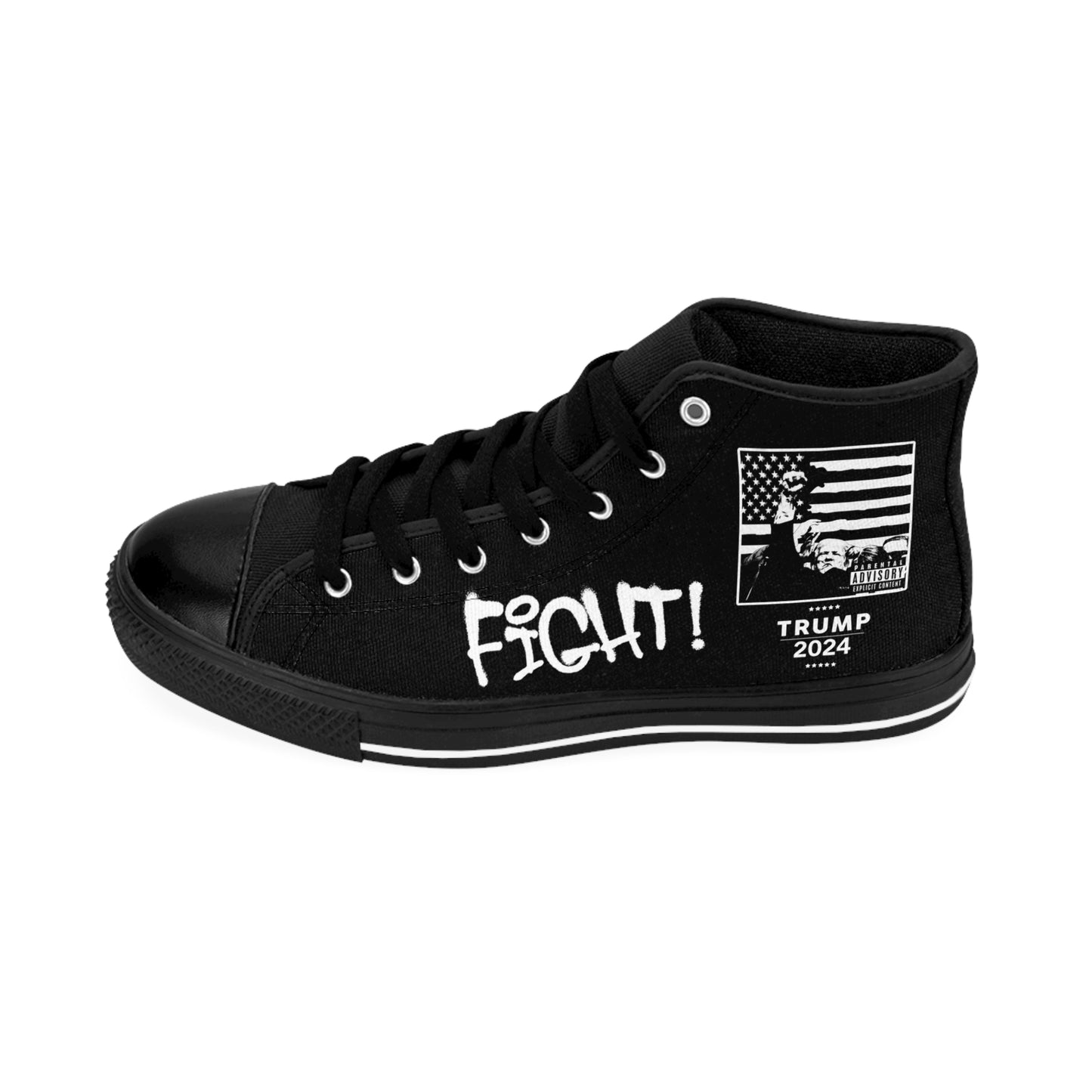 TRUMP FIGHT GEAR Custom Designed Black Sneakers