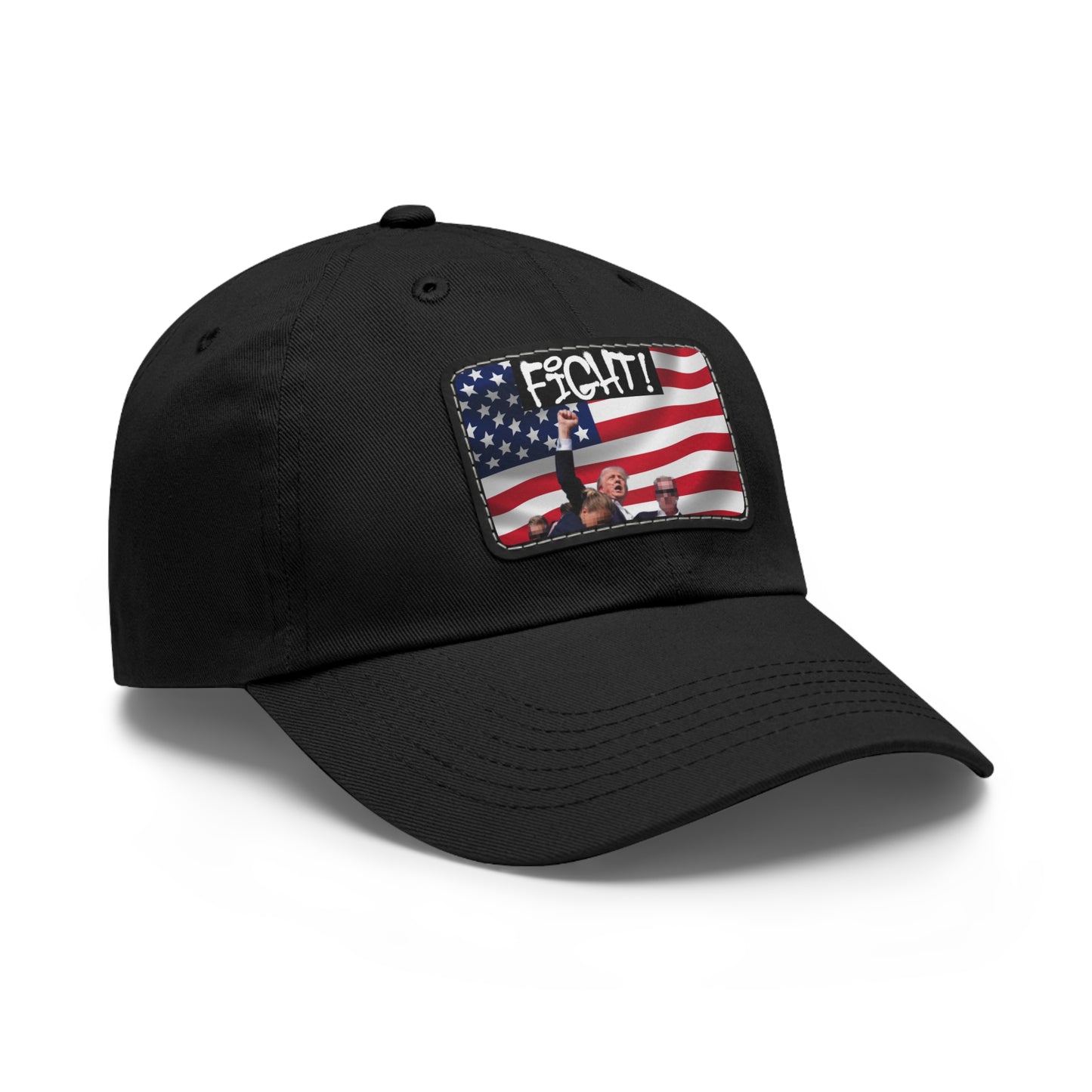 TRUMP FIGHT GEAR Dad Hat w/ Leather Patch #1